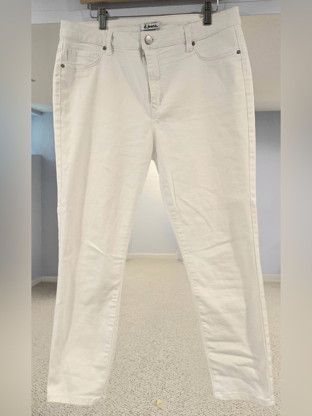 d. jeans Straight Leg White Women's Jeans